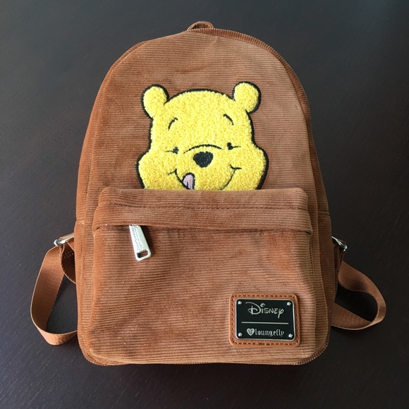loungefly disney winnie the pooh corduroy mini backpack